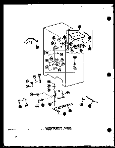 Compressor Parts Diagram and Parts List for SD19W-P60340-36W  Amana Refrigerator