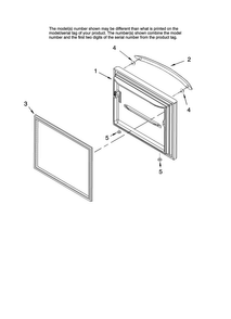 Freezer Door Parts Diagram and Parts List for MFD2561HEQ14  Maytag Refrigerator