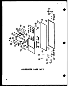 Refrigerator Door Parts Diagram and Parts List for SD19W-P60340-36W  Amana Refrigerator
