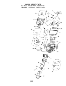 Part Location Diagram of KC01DBZTZV04 Maytag Vacuum hood latch