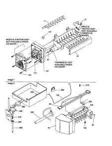 Ice Maker Assembly Diagram and Parts List for BG21VW-P1325013WW  Amana Refrigerator