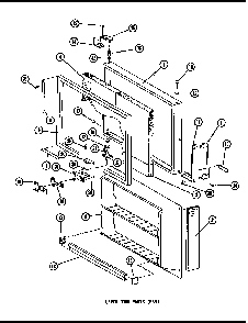 Upper Door Parts Diagram and Parts List for ESR14E-P73953-28W  Amana Refrigerator