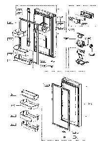Refrigerator Door Diagram and Parts List for 11173305910  Kenmore Refrigerator