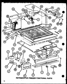 Refrigerator Freezer Functional Parts (tm16j/p7739001w) (tr16j/p7739002w) Diagram and Parts List for TM20J-P7739008W  Amana Refrigerator
