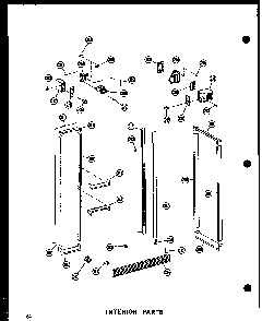 Interior Parts Diagram and Parts List for SDI22N-C-P60201-65WC  Amana Refrigerator