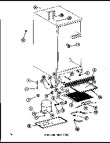 Compressor Parts Diagram and Parts List for ESR14E-P73953-28W  Amana Refrigerator