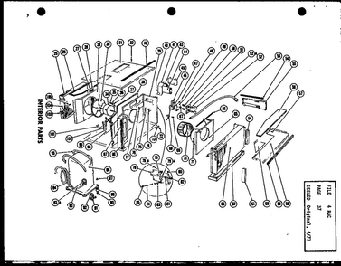 Interior Parts Diagram and Parts List for FC24-3H-1 P54302-54R Amana Air Conditioner