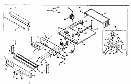 Control Panel Diagram and Parts List for 8504237710  Kenmore Range