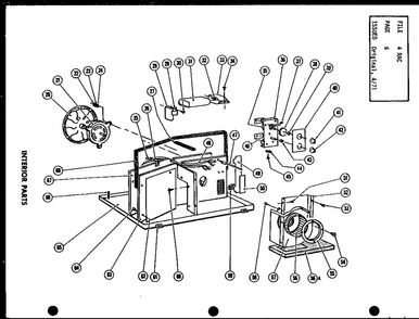 Interior Parts Diagram and Parts List for FC24-3H-1 P54302-54R Amana Air Conditioner