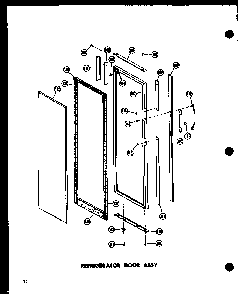 Refrigerator Door Assy Diagram and Parts List for SD19W-P60340-36W  Amana Refrigerator