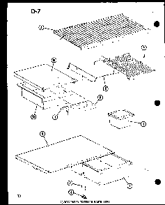 Refrigerator Interior Parts Diagram and Parts List for ESRFC14E-G-P74645-12WG  Amana Refrigerator