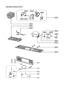 Machine Room Parts Diagram and Parts List for 11173027020  Kenmore Refrigerator