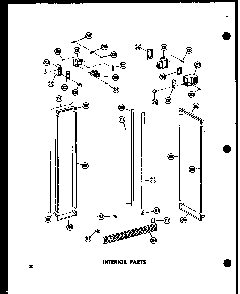 Interior Parts Diagram and Parts List for SD19W-P60340-9W  Amana Refrigerator