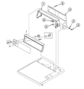 Control Hood Diagram and Parts List for  Speed Queen Dryer