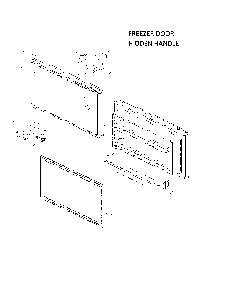 Freezer Door - Hidden Handle Diagram and Parts List for 11160512911  Kenmore Refrigerator