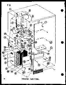 Freezer Functional Diagram and Parts List for SLDI22F-C-P75400-19WC  Amana Refrigerator
