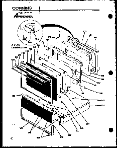 Section 1 Diagram and Parts List for ARC-2B P85122-2S Amana Range