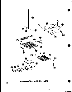 Refrigerator Interior Parts Diagram and Parts List for SD19W-P60340-9W  Amana Refrigerator