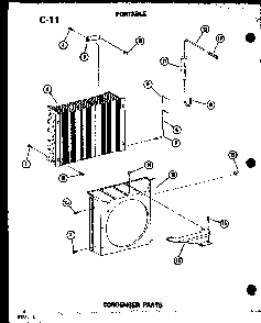 Condenser Parts Diagram and Parts List for 8P-5L P54973-21R Amana Air Conditioner