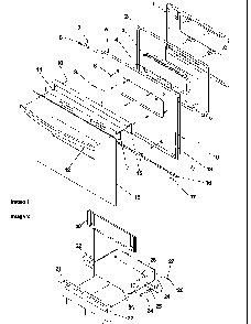 Oven Door And Storage Drawer Diagram and Parts List for ARTC7003W P1143636NW Amana Range