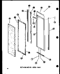 Refrigerator Door Assy Diagram and Parts List for SDI22N-1-C-P60230-91WC  Amana Refrigerator