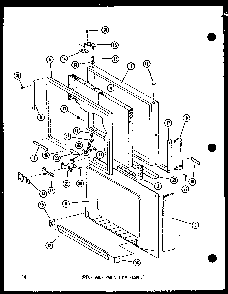 Upper Door Parts Diagram and Parts List for ESR14D-P73953-16W  Amana Refrigerator