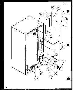 Section 3 Diagram and Parts List for SL22JB-P1116005W  Amana Refrigerator