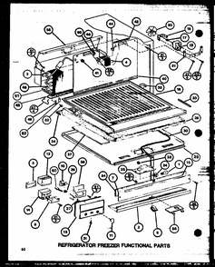Refrigerator Freezer Functional Parts (tc22j/p7739013w) (trg22j/p7739014w) Diagram and Parts List for TM20J-P7739008W  Amana Refrigerator