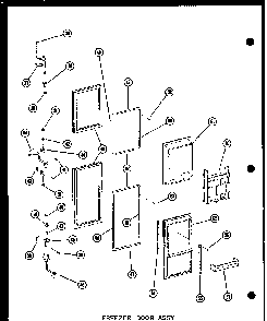 Freezer Door Assy Diagram and Parts List for SDI22N-C-P60201-65WC  Amana Refrigerator