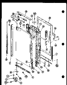 Freezer Door Diagram and Parts List for SDI22F-L-P7700011WL  Amana Refrigerator