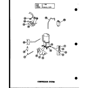 Compressor System 1 Diagram and Parts List for D54475-3 P54475-3C Amana Air Conditioner