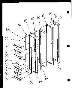 Section 17 Diagram and Parts List for SL22JB-P1116005W  Amana Refrigerator