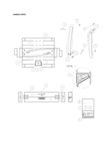 Handle Parts Diagram and Parts List for 11161202715  Kenmore Refrigerator