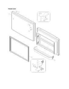 Freezer Door Diagram and Parts List for 11161202715  Kenmore Refrigerator