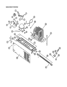 Machine Room Parts Diagram and Parts List for 11160512913  Kenmore Refrigerator