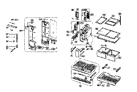 Refrigerator Section Diagram and Parts List for 11173309911  Kenmore Refrigerator