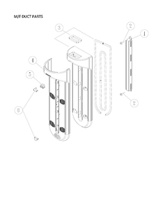 M/F Duct Parts Diagram and Parts List for 11160512913  Kenmore Refrigerator