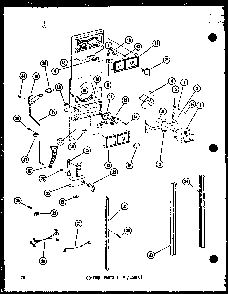 Control Parts Diagram and Parts List for ESR14D-P73953-16W  Amana Refrigerator