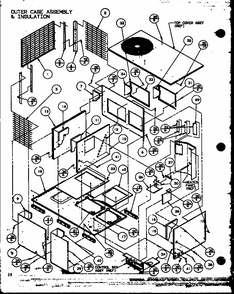 Outer Case Assembly & Insulation Diagram and Parts List for D9836801  Amana Air Conditioner
