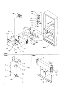 Evaporator/freezer Control Diagram and Parts List for BG21VW-P1325013WW  Amana Refrigerator