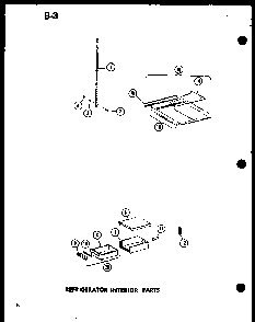 Refrigerator Interior Parts Diagram and Parts List for SR19E-1-G-P74870-22WG  Amana Refrigerator