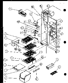 Section 8 Diagram and Parts List for SL22JB-P1116005W  Amana Refrigerator
