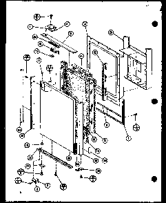 Freezer Door Trim Diagram and Parts List for SDI22GL-P7745505WL  Amana Refrigerator