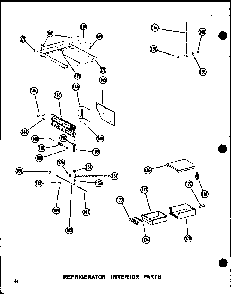 Refrigerator Interior Parts Diagram and Parts List for SDI22N-1-C-P60230-91WC  Amana Refrigerator
