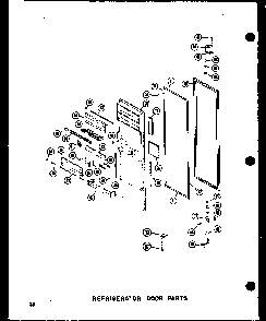 Refrigerator Door Parts Diagram and Parts List for SDI22N-1-C-P60230-91WC  Amana Refrigerator