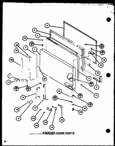 Freezer Door Parts (tm20j/p7739008w) (tr20j/p7739009w) (tc20j/p7739010w) Diagram and Parts List for TM20J-P7739008W  Amana Refrigerator
