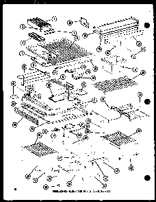 Freezer-refrigerator Parts Diagram and Parts List for ESR16A-A-P60303-45WA  Amana Refrigerator