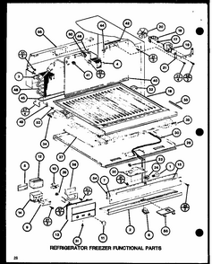 Refrigerator Freezer Functional Parts (tmi20sph/p7711030w) (trg20sph/p7711038w) (trg20sph/p7711039w) (tmi20h/p7711031w) Diagram and Parts List for TMI20SPH-P7711031W  Amana Refrigerator