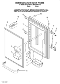 REFRIGERATOR DOOR PARTS Diagram and Parts List for MBF2262HEB13  Maytag Refrigerator