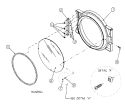 DOOR ASSEMBLY Diagram and Parts List for  Maytag Dryer